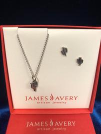 James Avery Cactus Necklace & Stud Earrings 202//269